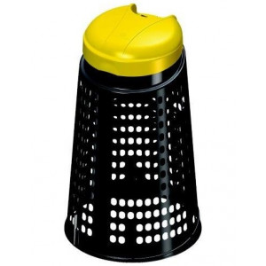 TRESPOLO PORTA SACCO LT.110 NERO COP.GIALLO